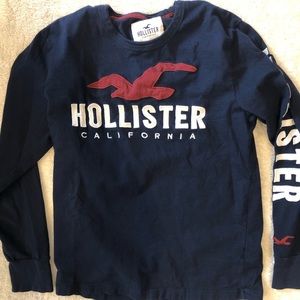 Hollister navy long sleeve tee
